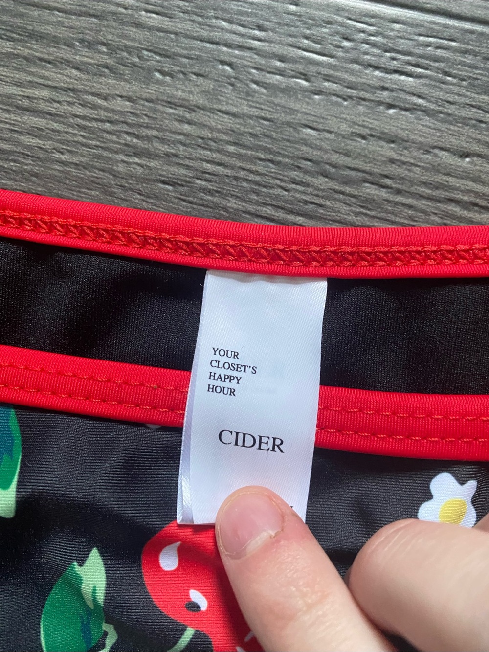 Cider Black Cherry Print Bikini Bottom - Picture 3 of 4